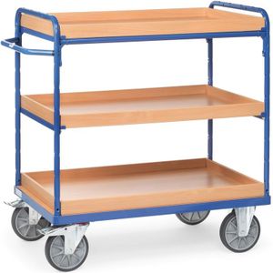 Etagenwagen mit Holzkästen 3 Etagen 850x500 - Fetra