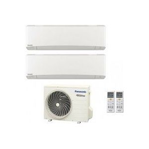 Panasonic - Dual Split Inverter-Klimagerät Serie Etherea Weiß 12+12 Mit Cu-2z50tbe R-32 Wi-Fi Integriert 12000+12000 Weiß
