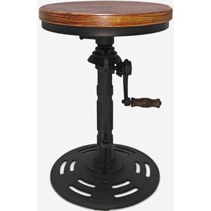 Barhocker mit Kurbel verstellbar im Vintage-Stil Zunor