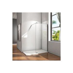 80x200cm Walk-IN Duschkabine Duschabtrennung 10mm nano Glas+Stabilisatorstange für die Dusche 140cm