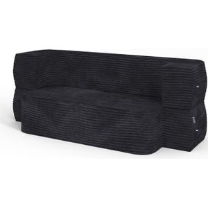Vitalispa - Sofa Lille, Schwarz, 190 cm mit Schlaffunktion