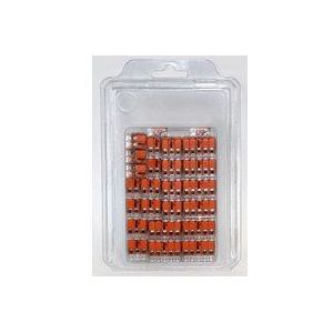 Wago 221 Klemmen set 16x 221-412, 221-413, 221-415 - Kabel Verbinder in der wiederverschließbaren Box - Original wago: 16x412 16x413 16x415