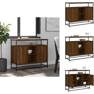 Vidaxl - Sideboard Braun Eichen-Optik 100x35x80 cm Holzwerkstoff - Schreibtisch - Sideboard - Wohnzimmermöbel - Eiche Optik - Holzmöbel