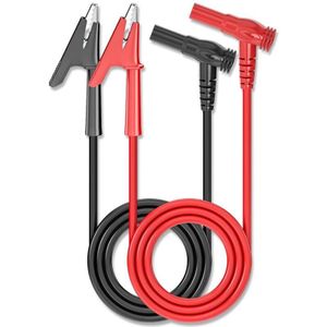 Ccykxa - 2x Bananenstecker auf Krokodilklemme, elektrische Leitungen, Multimeter-Testkabel, Sonde, Krokodilklemme, flexibles Testkabel für