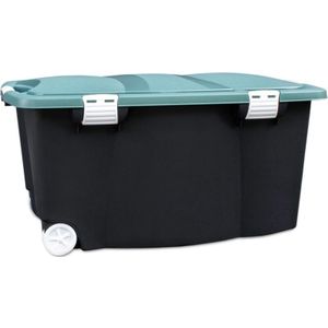 Spetebo - Allzweckbox xxl Spielzeugkiste 120l - Rollbox Rollenbox Gartenbox Spielzeugbox