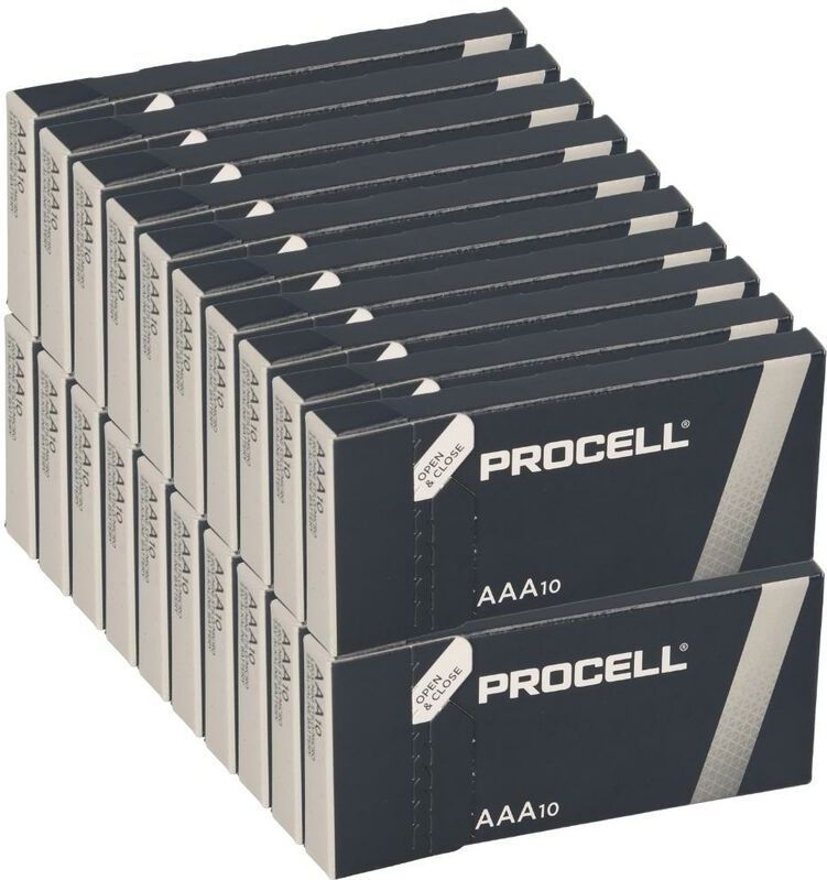 200x Procell aaa MN2400 Micro Batterie