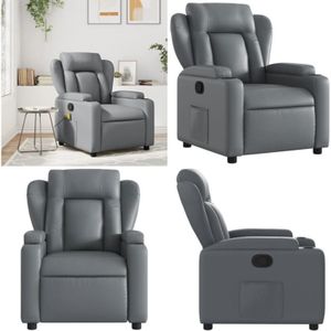 Vidaxl - Relaxsessel Grau Kunstleder - Komfortabler Sessel - Relaxsessel - Fernsehsessel - Lederlook - Grau - Home & Living