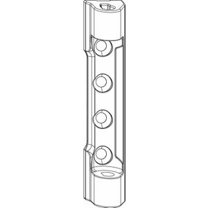 ROTO NX Axerlager P6/130 Standard PVC mit 2 Bohrzapfen 6 mm 130 kg silber