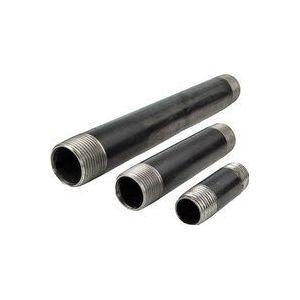 Rohrdoppelnippel - Langnippel Stahl schwarz, Typ 23, 1 1/4 Zoll x 80 mm