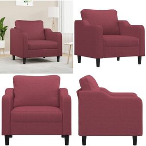 Vidaxl - Sessel Weinrot 60 cm Stoff - Sessel - Wohnzimmersofa - Beistelltisch - Lounge Chair - Polstersitz - Home & Living