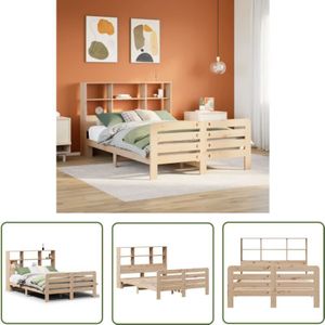 vidaXL Massivholzbett ohne Matratze 150x200 cm Kiefernholz
