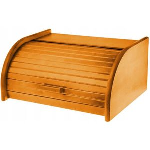 Kadax - geräumiger Brotkasten aus hochqualitativem Holz, Brotbehälter mit Rolldeck