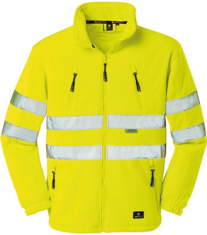 Big Arbeitsschutz big Warnfleecejacke Seattle Gr. l leuchtgelb