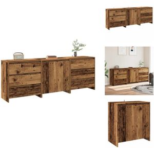 Vidaxl - 3-tlg. Sideboard Altholz-Optik Holzwerkstoff - Sideboard - Sideboards - Kommode - Anrichte