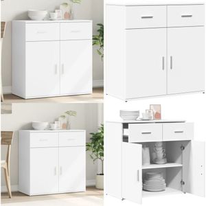 Vidaxl - Sideboard Weiß 79x38x80 cm Holzwerkstoff - Schreibtisch Sideboard - Wohnzimmer Möbel - Weißer Sideboard - Regal Sideboard - Holz Sideboard