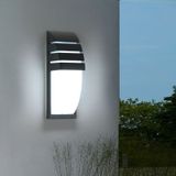 Goeco - Außenwandleuchte led Wandlampe Kaltweiß 6000K Wasserdicht IP65 Für Eingang Korridor Hof Garten Terrasse Balkon Garage Schwarz