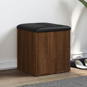 Torana - Sitzbank mit Stauraum Braun Eiche 42x42x45 cm Holzwerkstoff