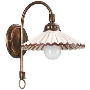 Onli Lighting - Dkl italia rosina wandleuchte mit e27-anschluss weiß und braun - dkl4257/ap