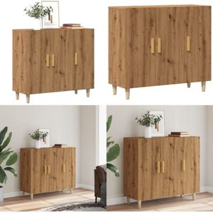 vidaXL Sideboard Artisan-Eiche 90x34x80 cm Holzwerkstoff