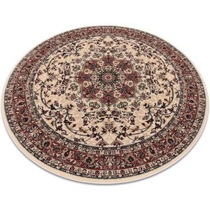 Wollteppich polonia Kreis kordoba Sand beige / terrakotta beige rund 200 cm