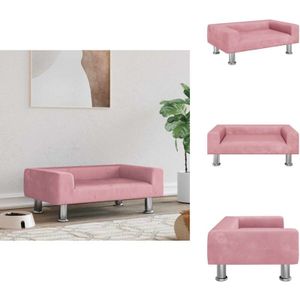 Vidaxl - Hundebett Rosa 70x45x26,5 cm Samt - Hunde Bett - Hundebett Rosa - Samtbett - Tierbettwäsche - Gemütliches Hundebett