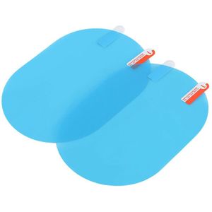 Eosnow - Auto-Rückspiegel-Regenschutzfolie, Antibeschlag, regenfester Aufkleber, 100 x 145 mm, oval, blau