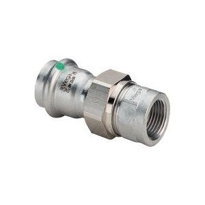 Sanpress Inox Verschraubung 437534 28mmxRp 1, Stahl nichtrostend, flachdichtend, SC-Contur - Viega