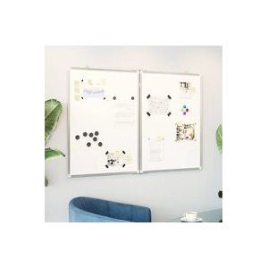 Magnetisches Whiteboard Klappbar 120x80x1,7 cm Aluminium