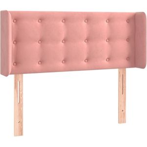 Kopfteil mit Ohren Rosa 103x16x78/88 cm Samt Vidaxl