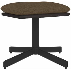 Fußhocker Braun 60x60x36 cm Stoff und Kunstleder Vidaxl