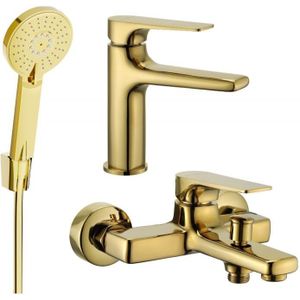 Lynx R40 Badewannenset, Gold - 745903R40-50 - Mexen