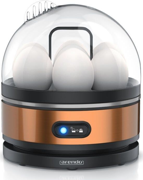 Arendo - Eierkocher für 7 Eier, Edelstahl, 400 Watt, Kipp-Funktionsschalter, 3 Härtegrade wählbar, Warmhaltefunktion, Signalton - BPA-frei, Sevencook