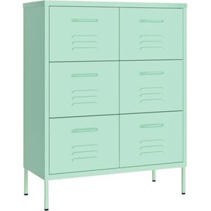 Schubladenschrank Minzgrün 80x35x101,5 cm Stahl Vidaxl