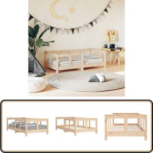 Kinderbett 70x140 cm Massivholz Kiefer - Holz Kinderbett - Kiefernholz Kinderbett - Babybett - Kinderzimmer Dekoration - Jugendzimmer Möbel