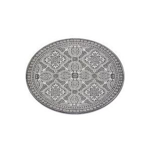 Teppich sisal loft 21193 boho Kreis elfenbein/silber/grau grey rund 160 cm