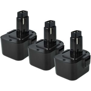 Vhbw - 3x Akku kompatibel mit Dewalt DW965K, DW965K-2, DW965, DW968K-2, DW953KV-2, DW953RFK2, DW953KS-2 Werkzeug (3000 mAh, NiMH, 12 v)
