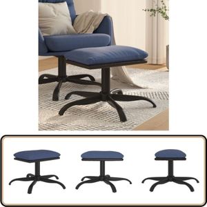 Vidaxl - Fußhocker Blau 60x60x36 cm Stoff und Kunstleder - Hocker - Fußhocker - Beistelltisch - Lounge Möbel - Wohnzimmer Dekoration