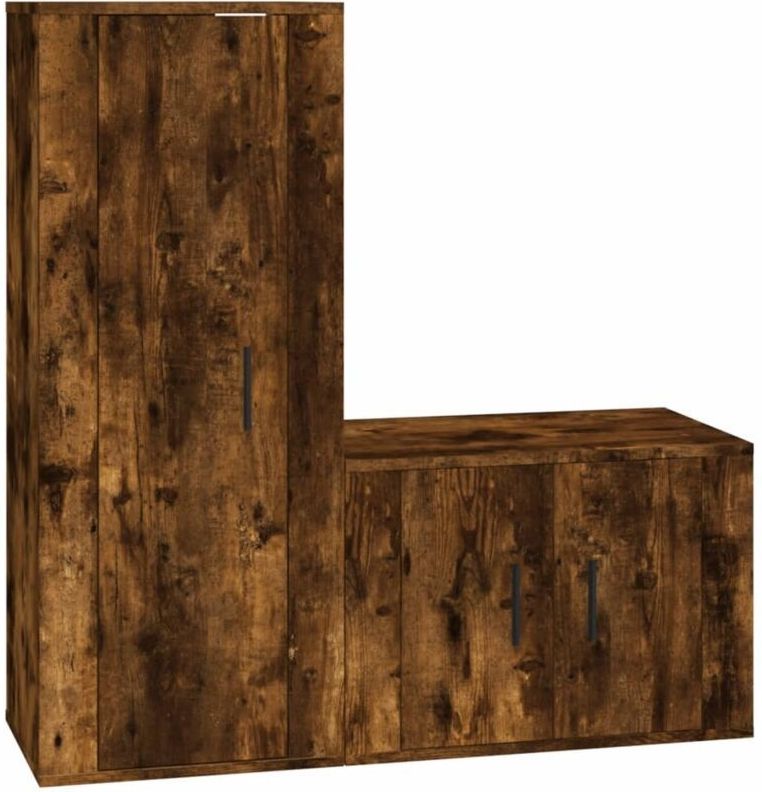 Vidaxl - 2-tlg. TV-Schrank-Set Räuchereiche Holzwerkstoff