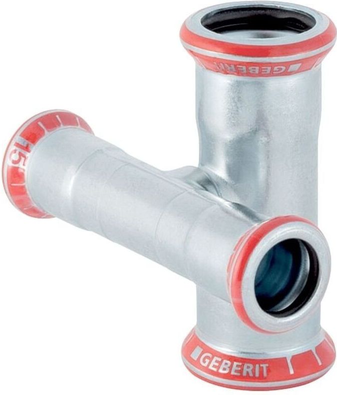 Geberit Mapress C-Stahl Kreuzstück reduziert, abgesetzt Außendurchmesser 18mm