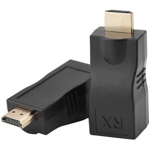 RJ45-auf-HDMI 1.4-Netzwerk-Verlängerungskabel, 30 m über LAN Ethernet 5e/6 Cat. RJ45 HDMI Cat 3D 4K Konverter-Unterstützung für PS3 HDTV HDPC STB