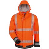 Lukas wattierte Warnschutz-Softshelljacke Elysee orange/schw., en 471/3, Gr.S