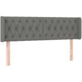 Led Kopfteil Dunkelgrau 163x16x78/88 cm Stoff Vidaxl