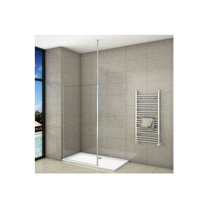 110x200cm+2030-3200mm Stabilisator 8mm esg Sicherheitsglas Walk in Dusche Duschwand Nano Glas Duschabtrennung Höhe 200cm