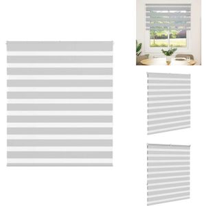 Vidaxl - Zebrarollo Hellgrau 135x150 cm Stoffbreite 130,9 cm Polyester - Zebra-Jalousie - Zebra-Jalousien - Zebra-Rollo - Doppelrollo
