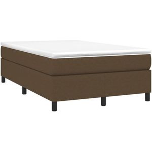 Vidaxl - Boxspringbett mit Matratze Dunkelbraun 120x200 cm Stoff
