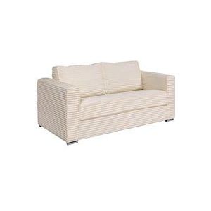 Vente-unique - Schlafsofa mit Matratze 3-Sitzer - grob gerippter Cord - Beige - Liegefläche 140 cm - Matratze 14 cm - loreto