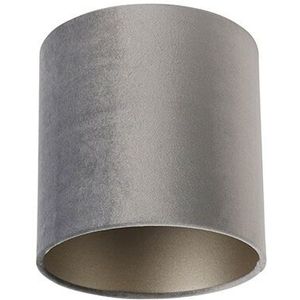 Samt Lampenschirm Grau Zylinder 20/20/20