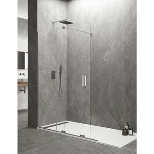 Keres 1+1 Walk-in duschwand ohne Unter- und Oberprofil Glas 8 mm 115 cm - Allstone