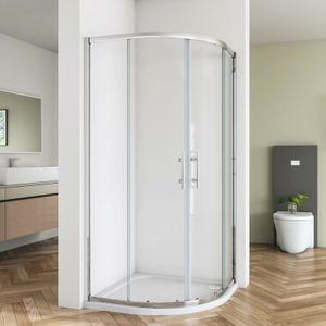 90x90x185cm Viertelkreis Duschkabine Duschabtrennung esg Glas Mit Duschtasse