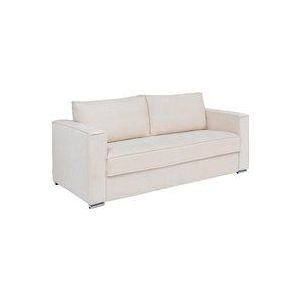 Vente-unique - Schlafsofa mit Matratze 4-Sitzer - Strukturstoff - Beige - Liegefläche mit Lattenrost mit breiten Latten 160 cm - Matratze 22 cm